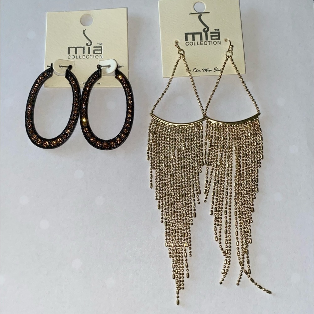 NWT-MIA EARRINGS-TWO PAIRS